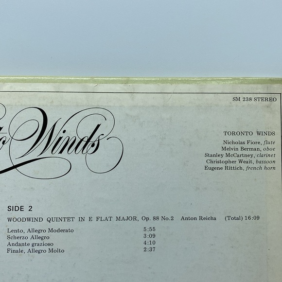 Toronto Winds SM 238 CBC Canadian Broadcasting Corporation Vinyl Record Album LP - Picture 5 of 9